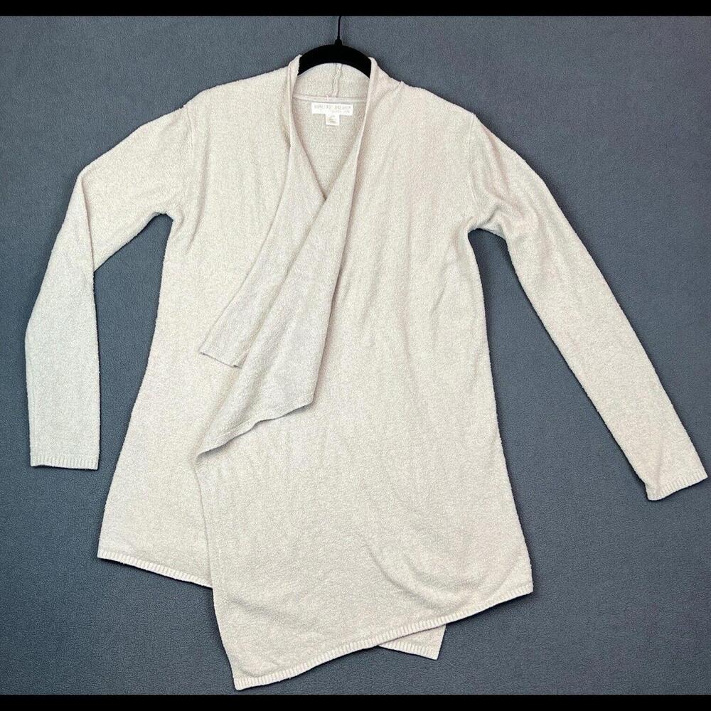 Barefoot Dreams Cozychic Lite Hi- Lo Open Front Cardigan Size: S/M In Beige
